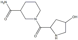 1-[(4-hydroxypyrrolidin-2-yl)carbonyl]piperidine-3-carboxamide,,结构式