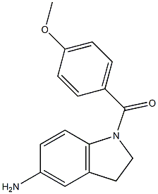 1-[(4-methoxyphenyl)carbonyl]-2,3-dihydro-1H-indol-5-amine 结构式