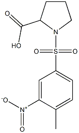 1-[(4-methyl-3-nitrobenzene)sulfonyl]pyrrolidine-2-carboxylic acid Structure