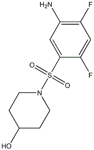 1-[(5-amino-2,4-difluorobenzene)sulfonyl]piperidin-4-ol