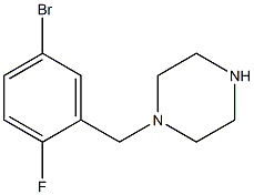 1-[(5-bromo-2-fluorophenyl)methyl]piperazine Structure