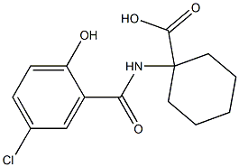 1-[(5-chloro-2-hydroxybenzene)amido]cyclohexane-1-carboxylic acid,,结构式