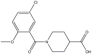 1-[(5-chloro-2-methoxyphenyl)carbonyl]piperidine-4-carboxylic acid|