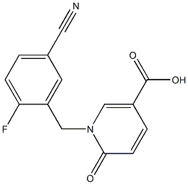 1-[(5-cyano-2-fluorophenyl)methyl]-6-oxo-1,6-dihydropyridine-3-carboxylic acid