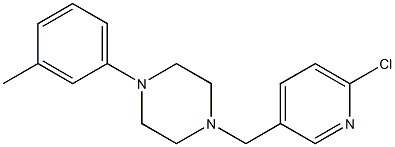 1-[(6-chloropyridin-3-yl)methyl]-4-(3-methylphenyl)piperazine Structure