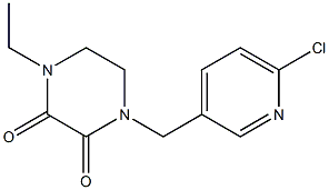 1-[(6-chloropyridin-3-yl)methyl]-4-ethylpiperazine-2,3-dione,,结构式