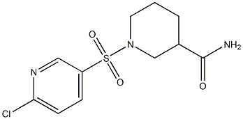 1-[(6-chloropyridine-3-)sulfonyl]piperidine-3-carboxamide Structure