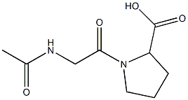 1-[(acetylamino)acetyl]pyrrolidine-2-carboxylic acid Struktur