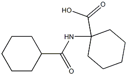 1-[(cyclohexylcarbonyl)amino]cyclohexanecarboxylic acid 结构式