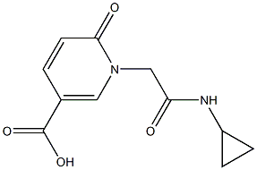 1-[(cyclopropylcarbamoyl)methyl]-6-oxo-1,6-dihydropyridine-3-carboxylic acid 结构式