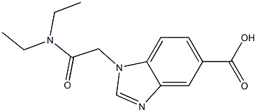 1-[(diethylcarbamoyl)methyl]-1H-1,3-benzodiazole-5-carboxylic acid Structure