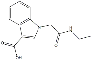 1-[(ethylcarbamoyl)methyl]-1H-indole-3-carboxylic acid 化学構造式