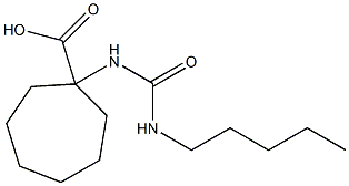 1-[(pentylcarbamoyl)amino]cycloheptane-1-carboxylic acid Struktur