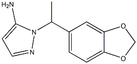 1-[1-(1,3-benzodioxol-5-yl)ethyl]-1H-pyrazol-5-amine 化学構造式