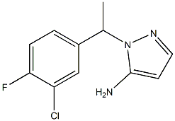 1-[1-(3-chloro-4-fluorophenyl)ethyl]-1H-pyrazol-5-amine,,结构式