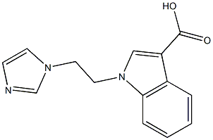 1-[2-(1H-imidazol-1-yl)ethyl]-1H-indole-3-carboxylic acid Struktur