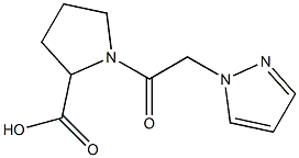 1-[2-(1H-pyrazol-1-yl)acetyl]pyrrolidine-2-carboxylic acid Structure