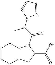 1-[2-(1H-pyrazol-1-yl)propanoyl]-octahydro-1H-indole-2-carboxylic acid Structure