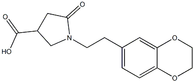 1-[2-(2,3-dihydro-1,4-benzodioxin-6-yl)ethyl]-5-oxopyrrolidine-3-carboxylic acid Structure