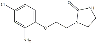 1-[2-(2-amino-4-chlorophenoxy)ethyl]imidazolidin-2-one 化学構造式