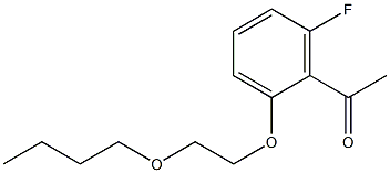 1-[2-(2-butoxyethoxy)-6-fluorophenyl]ethan-1-one,,结构式