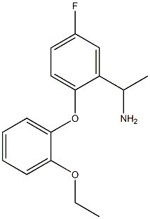 1-[2-(2-ethoxyphenoxy)-5-fluorophenyl]ethan-1-amine Struktur