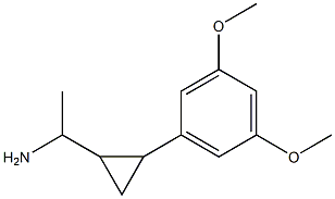 1-[2-(3,5-dimethoxyphenyl)cyclopropyl]ethan-1-amine 化学構造式