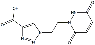 1-[2-(3,6-dioxo-1,2,3,6-tetrahydropyridazin-1-yl)ethyl]-1H-1,2,3-triazole-4-carboxylic acid 化学構造式