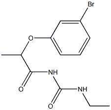 1-[2-(3-bromophenoxy)propanoyl]-3-ethylurea 化学構造式