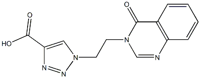 1-[2-(4-oxo-3,4-dihydroquinazolin-3-yl)ethyl]-1H-1,2,3-triazole-4-carboxylic acid 化学構造式