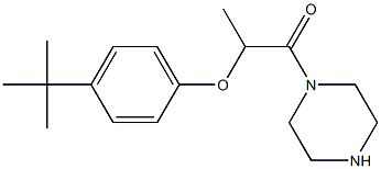 1-[2-(4-tert-butylphenoxy)propanoyl]piperazine,,结构式