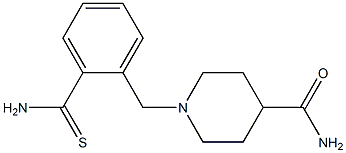 1-[2-(aminocarbonothioyl)benzyl]piperidine-4-carboxamide,,结构式