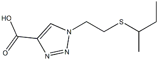 1-[2-(butan-2-ylsulfanyl)ethyl]-1H-1,2,3-triazole-4-carboxylic acid Struktur
