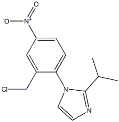 1-[2-(chloromethyl)-4-nitrophenyl]-2-(propan-2-yl)-1H-imidazole Struktur