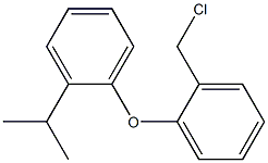 1-[2-(chloromethyl)phenoxy]-2-(propan-2-yl)benzene,,结构式