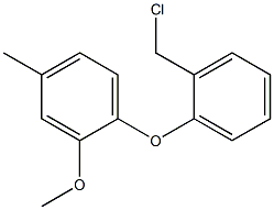 1-[2-(chloromethyl)phenoxy]-2-methoxy-4-methylbenzene Struktur