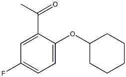 1-[2-(cyclohexyloxy)-5-fluorophenyl]ethan-1-one Struktur