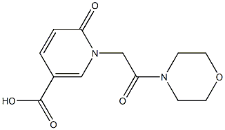 1-[2-(morpholin-4-yl)-2-oxoethyl]-6-oxo-1,6-dihydropyridine-3-carboxylic acid 结构式