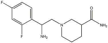 1-[2-amino-2-(2,4-difluorophenyl)ethyl]piperidine-3-carboxamide,,结构式