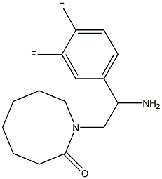 1-[2-amino-2-(3,4-difluorophenyl)ethyl]azocan-2-one,,结构式