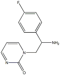 1-[2-amino-2-(4-fluorophenyl)ethyl]pyrimidin-2(1H)-one 结构式