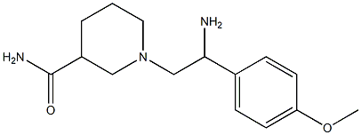 1-[2-amino-2-(4-methoxyphenyl)ethyl]piperidine-3-carboxamide,,结构式