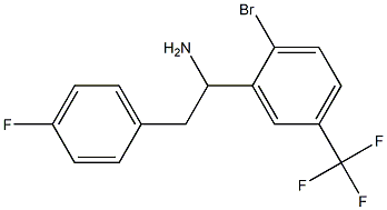 1-[2-bromo-5-(trifluoromethyl)phenyl]-2-(4-fluorophenyl)ethan-1-amine,,结构式