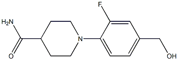 1-[2-fluoro-4-(hydroxymethyl)phenyl]piperidine-4-carboxamide