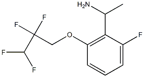 1-[2-fluoro-6-(2,2,3,3-tetrafluoropropoxy)phenyl]ethan-1-amine 化学構造式