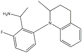 1-[2-fluoro-6-(2-methyl-1,2,3,4-tetrahydroquinolin-1-yl)phenyl]ethan-1-amine Struktur