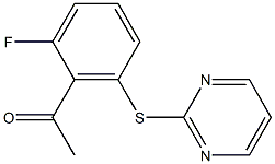 1-[2-fluoro-6-(pyrimidin-2-ylsulfanyl)phenyl]ethan-1-one Structure