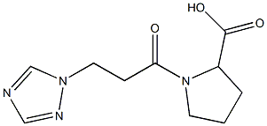 1-[3-(1H-1,2,4-triazol-1-yl)propanoyl]pyrrolidine-2-carboxylic acid|