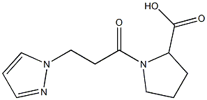 1-[3-(1H-pyrazol-1-yl)propanoyl]pyrrolidine-2-carboxylic acid,,结构式