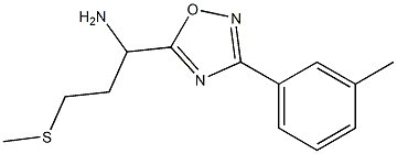 1-[3-(3-methylphenyl)-1,2,4-oxadiazol-5-yl]-3-(methylsulfanyl)propan-1-amine|